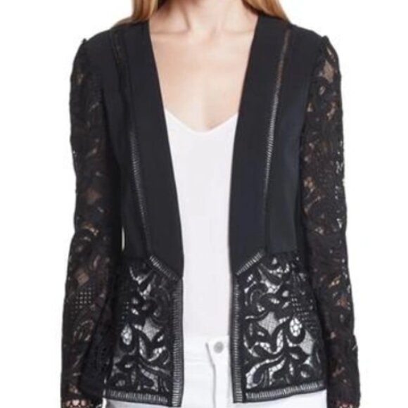 Ted Baker London Jackets & Blazers - Ted Baker Liela Sheer Lace Panel Jacket Size 2 Black